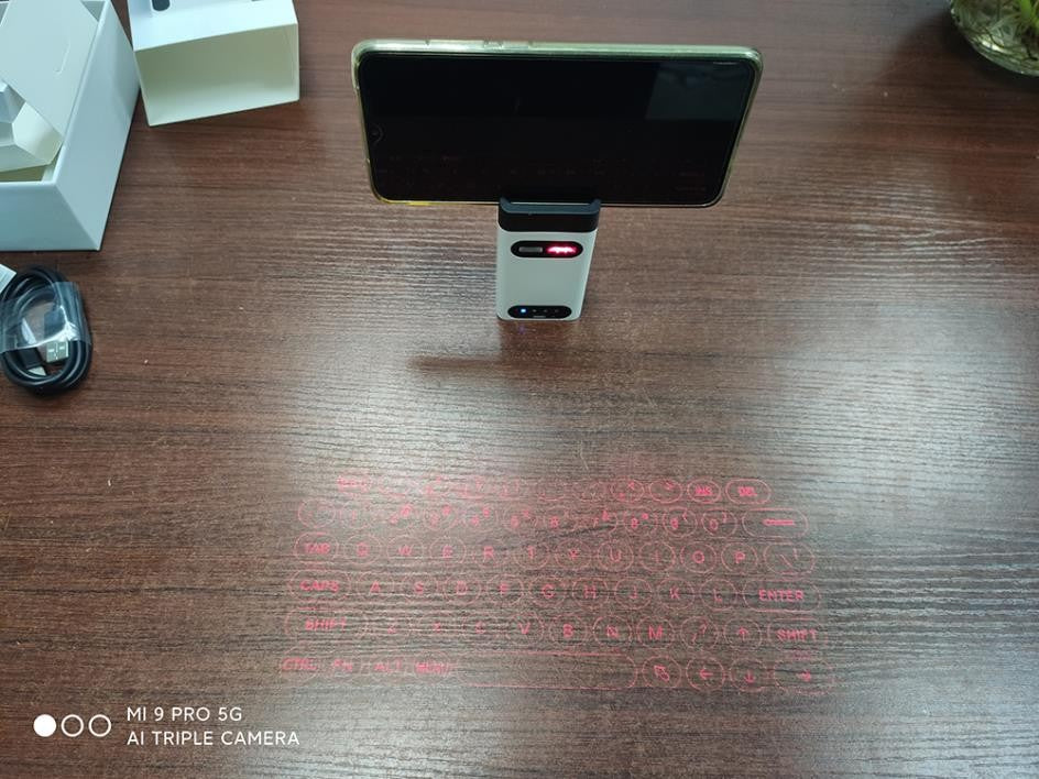 Teclado Laser Virtual Bluetooth Sem Fio