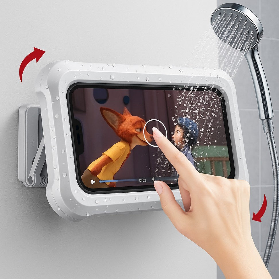 Suporte Giratório de Telefone Para Chuveiro de 480° com tela sensível ao toque