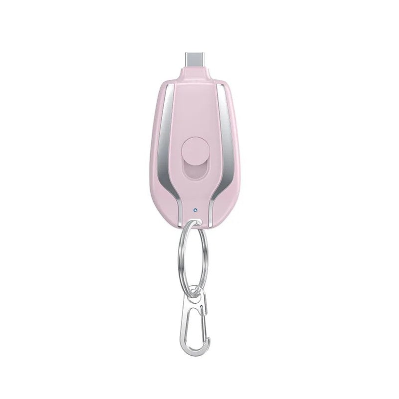Mini Carregador de Chaveiro 1500mAh — Compacto e com Carga Rápida