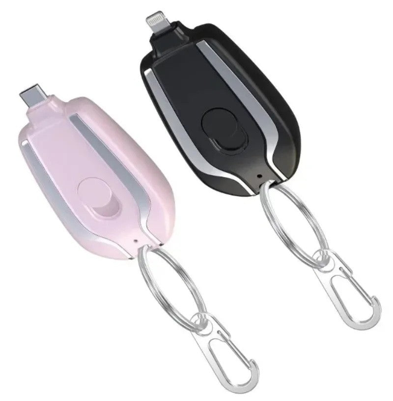 Mini Carregador de Chaveiro 1500mAh — Compacto e com Carga Rápida