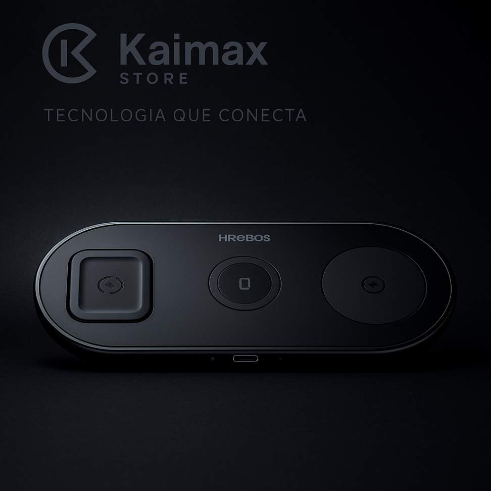 Estação Wireless 3 em 1 Hrebos HS-350 — Design, Praticidade e Tecnologia