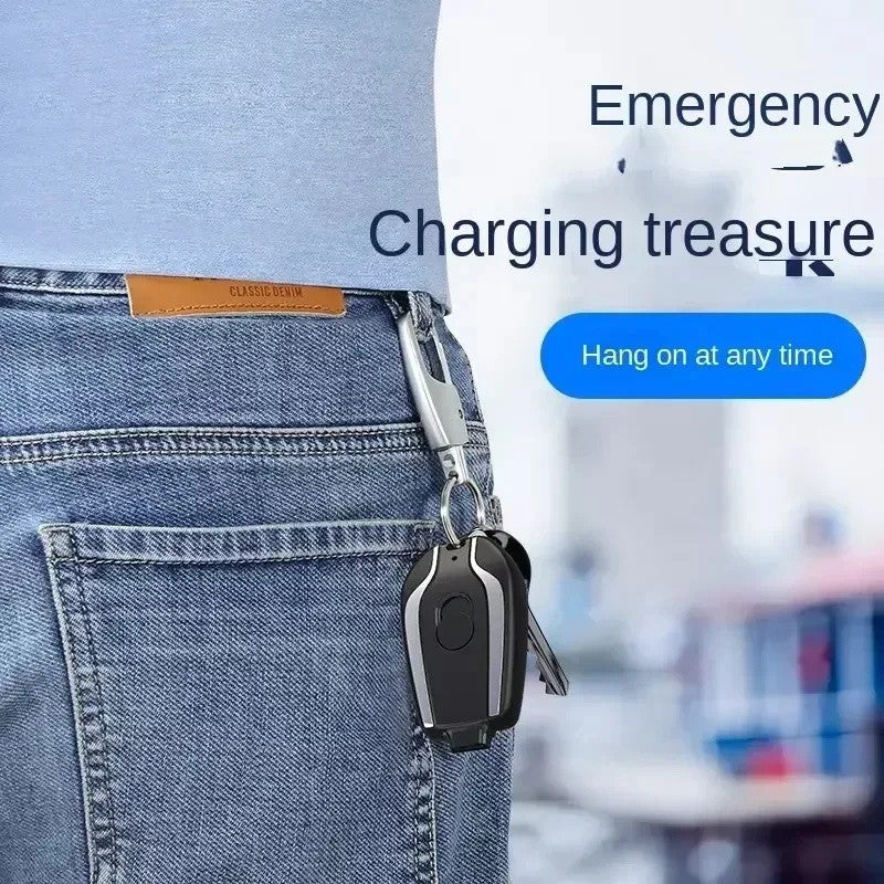 Mini Carregador de Chaveiro 1500mAh — Compacto e com Carga Rápida