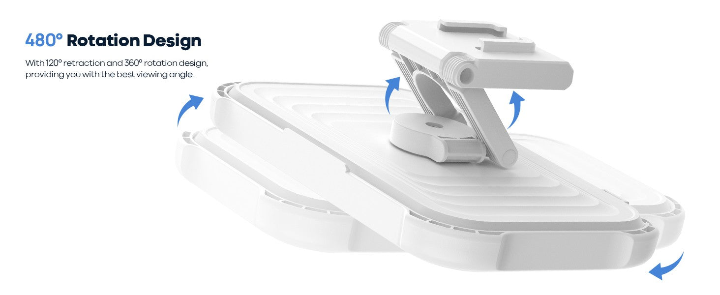 Suporte Giratório de Telefone Para Chuveiro de 480° com tela sensível ao toque
