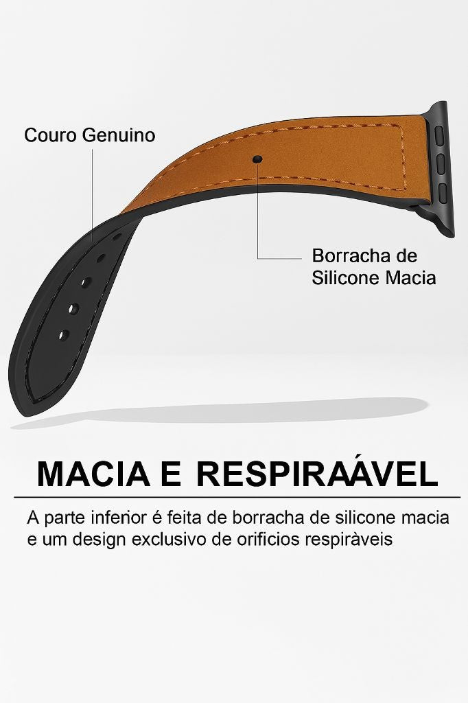 Pulseira de Couro para Apple Watch Série 10