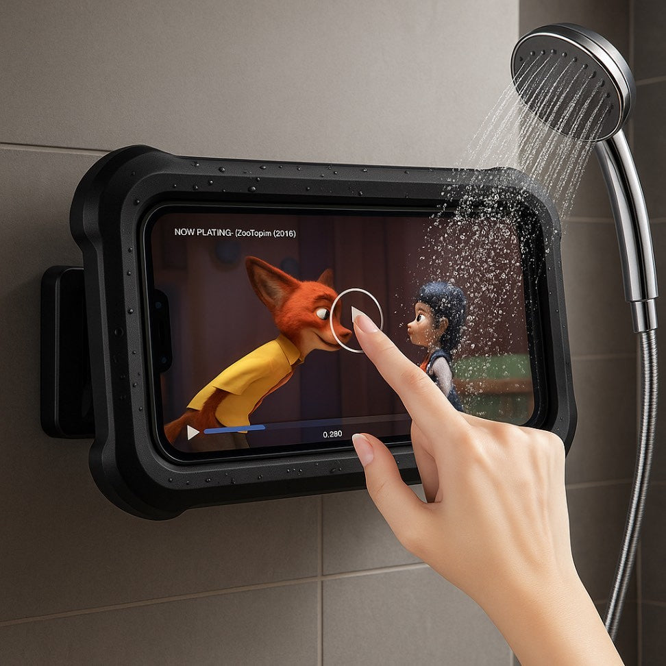 Suporte Giratório de Telefone Para Chuveiro de 480° com tela sensível ao toque