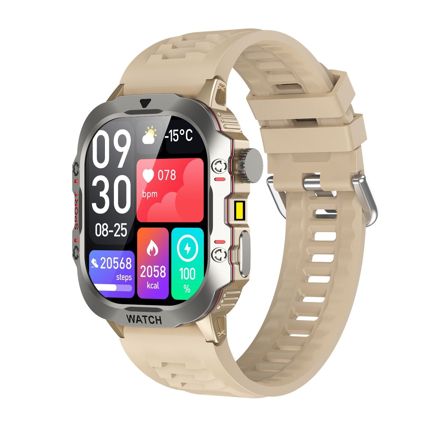 Smartwatch Masculino 2.01” — Fitness, Monitor de Saúde e Chamada via Bluetooth