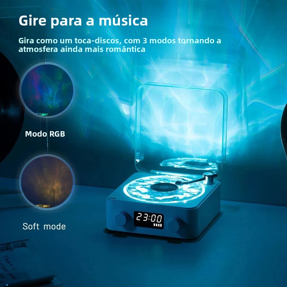 Mini Caixa de Som Bluetooth Retrô Portátil