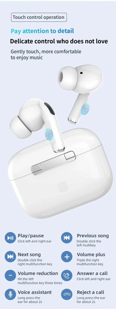 Fones de Ouvido Air Pro 2025 Bluetooth 5.3 Original