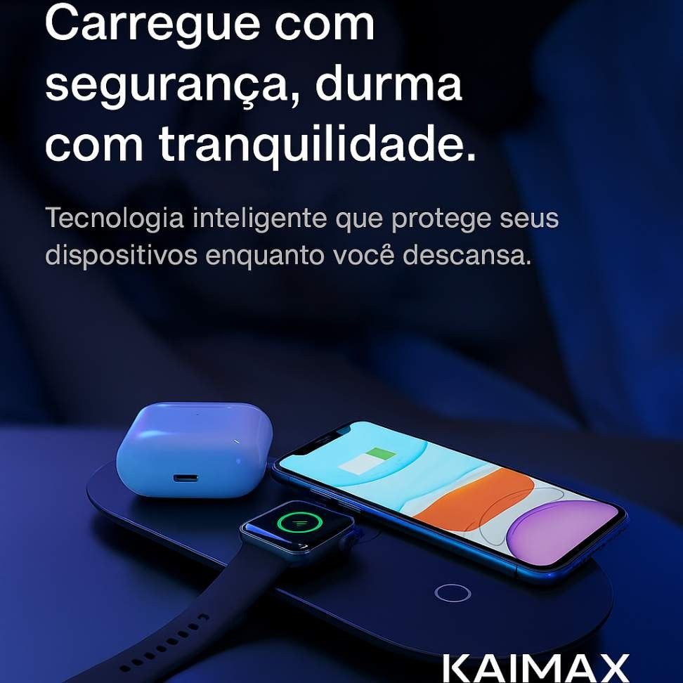 Estação Wireless 3 em 1 Hrebos HS-350 — Design, Praticidade e Tecnologia