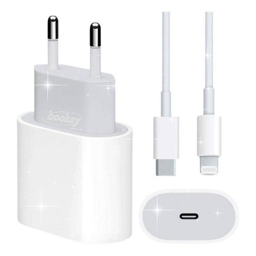 Carregador Turbo 20W Type-C para iPhone — Compatível com Modelos 11 ao 14 Pro