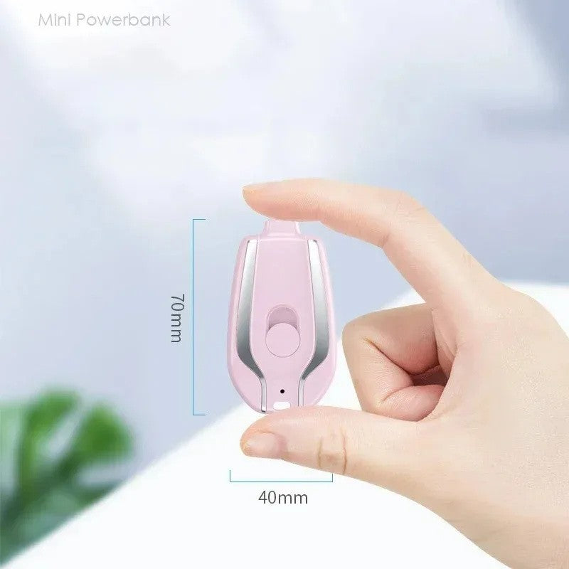 Mini Carregador de Chaveiro 1500mAh — Compacto e com Carga Rápida