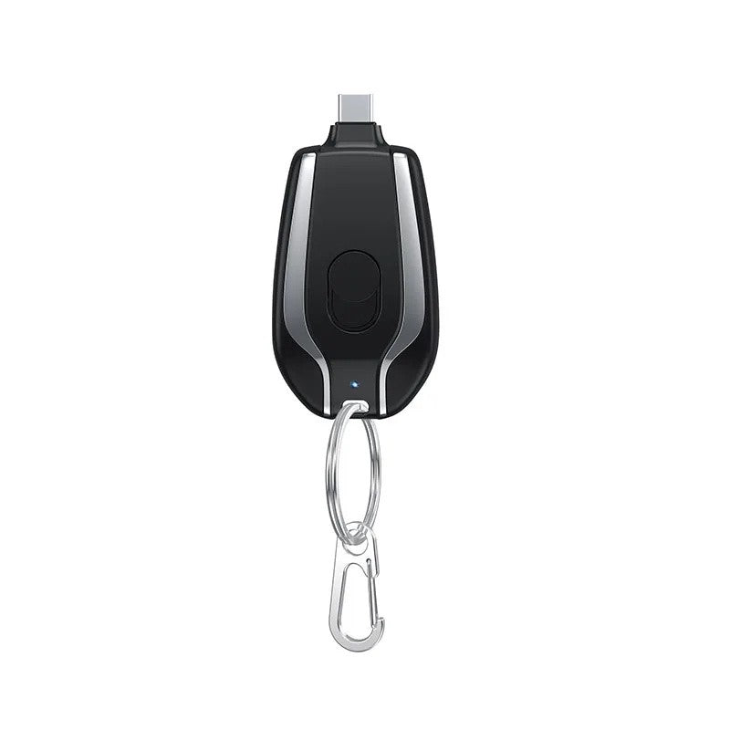 Mini Carregador de Chaveiro 1500mAh — Compacto e com Carga Rápida