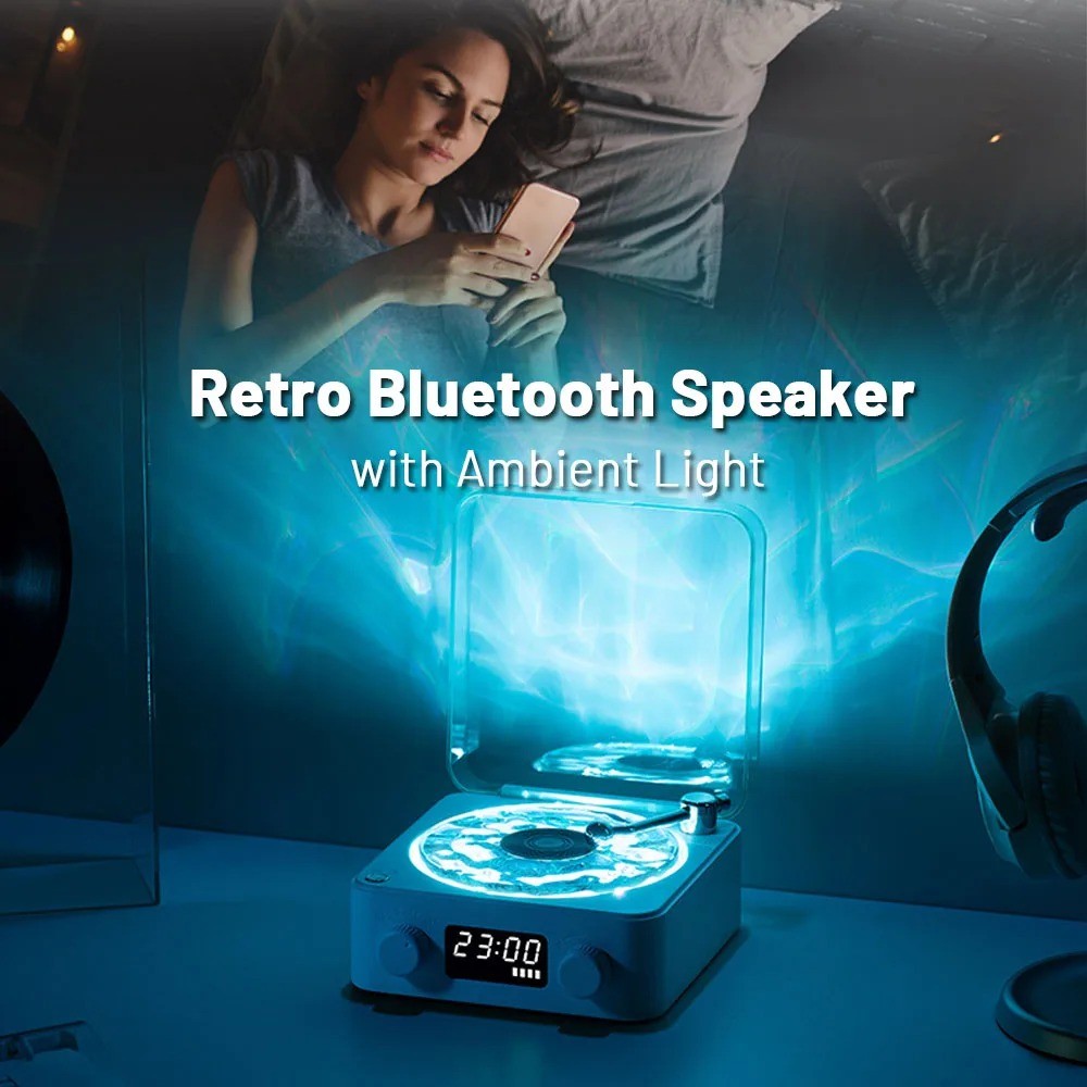 Mini Caixa de Som Bluetooth Retrô Portátil