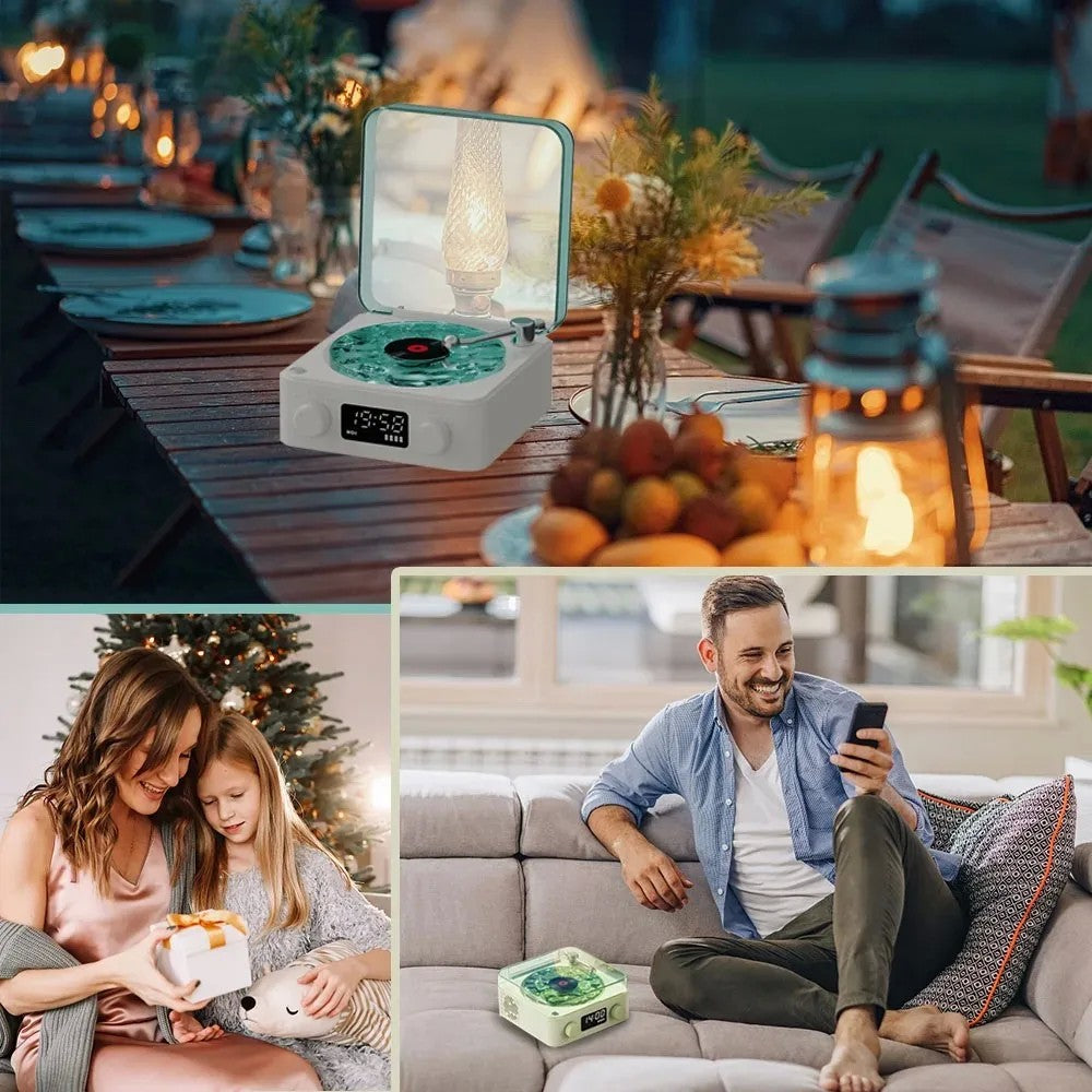 Mini Caixa de Som Bluetooth Retrô Portátil