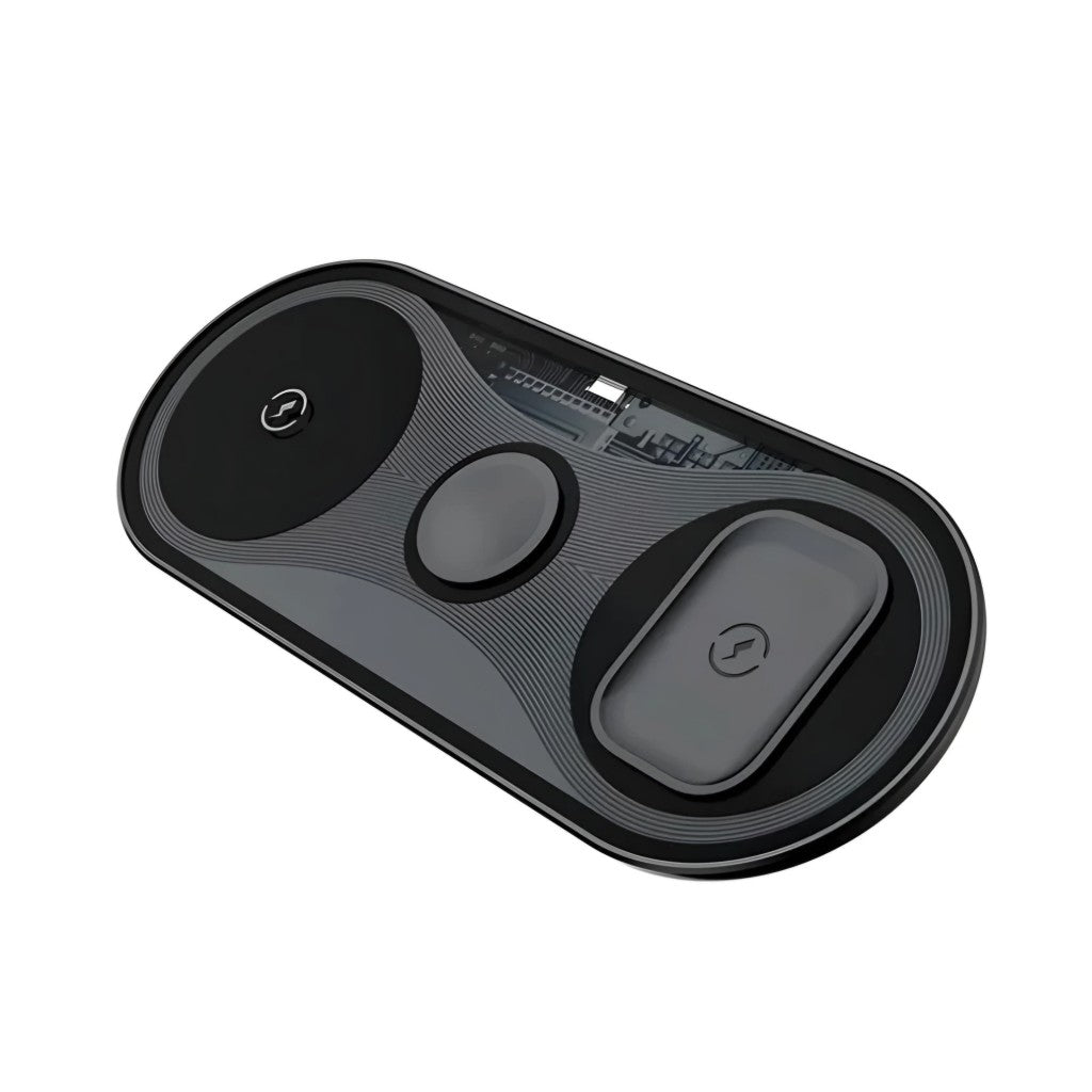 Estação Wireless 3 em 1 Hrebos HS-350 — Design, Praticidade e Tecnologia